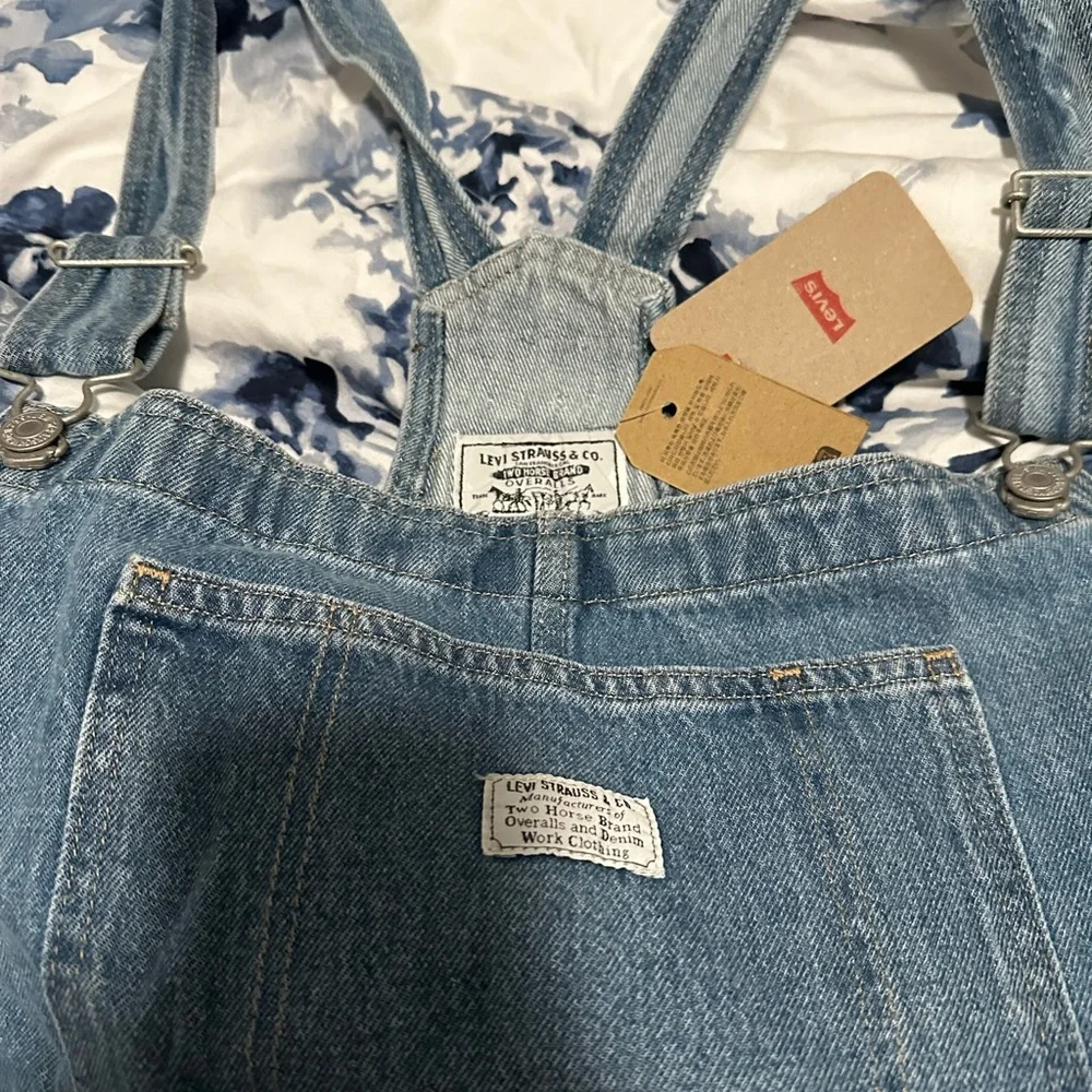 Levi's  Blue Denim Overalls - Picture 5 of 14